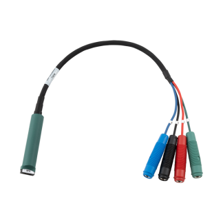 Cable connector with 4mm banana connectors for screen-printed electrodes